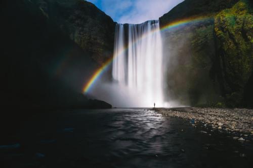 Waterfall-with-Rainbow